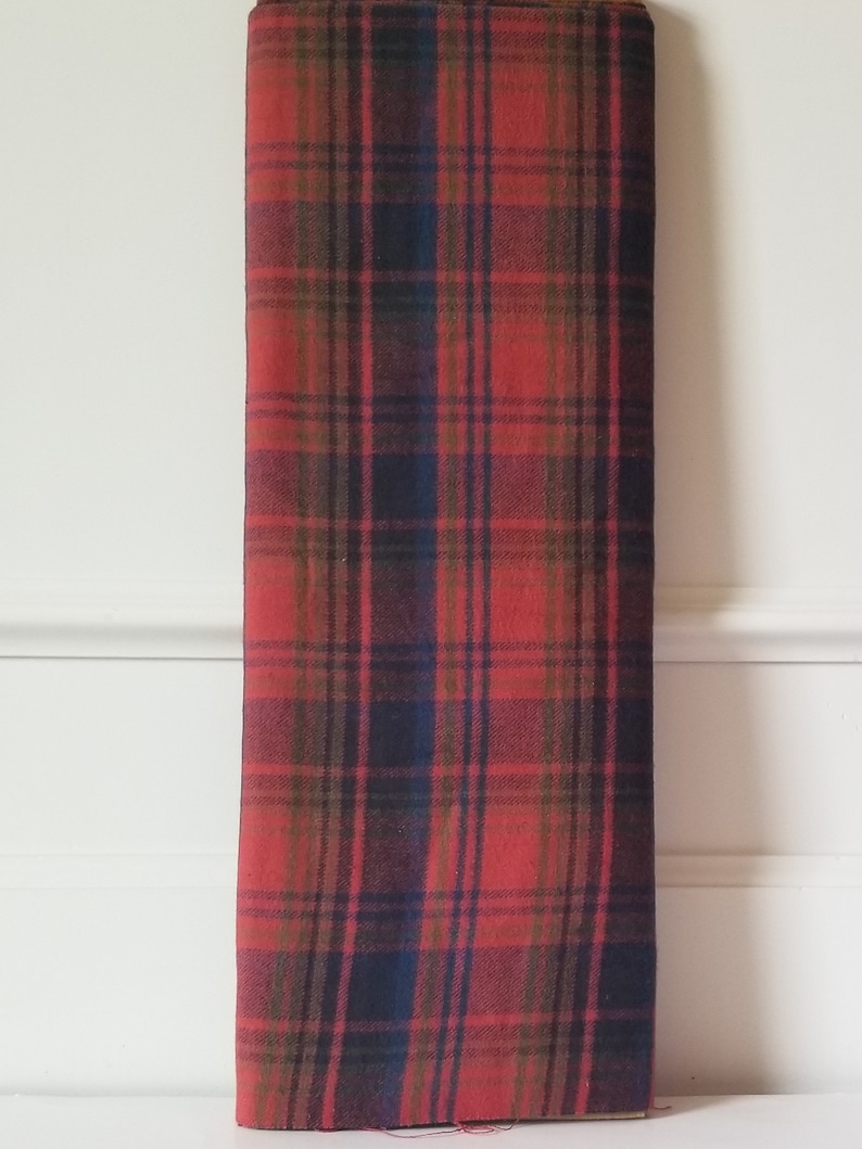 Rust scarf fabric woven flannel shirt fabric By the Yard Brushed Cotton@ Plaid Flannel and Blue plaid Olive