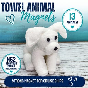 Towel Animal Magnet, 3D Printed Cabin Door Decor