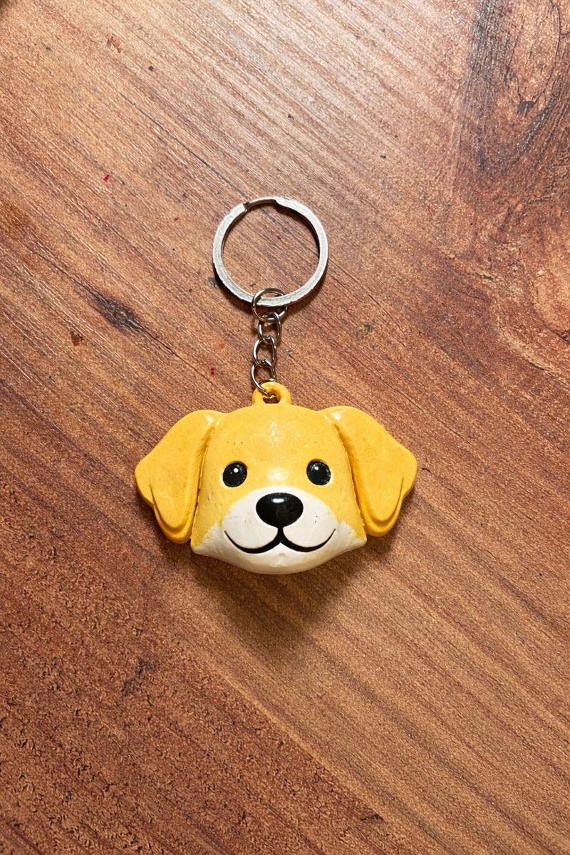 Hand-painted Golden Retriever Keychain | 3D Printed Dog Lover Gift - Etsy
