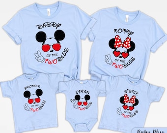 Camiseta del segundo cumpleaños de "I'm Twodles": Minnie Mouse a juego para toda la familia