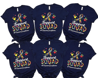 Customizable Autism Awareness Tee: Support Squad Matching Shirts