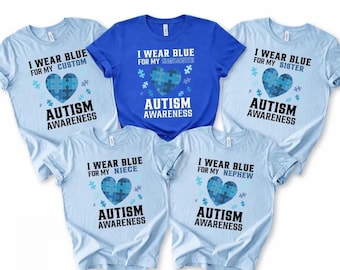 Autism Awareness Shirt: Puzzle Heart Tee, Blue Support T-Shirt