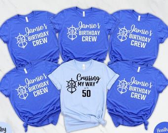 Custom Cruise Birthday Crew Shirt, Personalized Group Tee