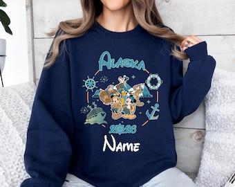 Personalized Mickey & Friends Disney Alaska Cruise Shirt, Disney Wonder Shirt, Alaska Family Cruise Trip 2026, Alaska Disney Cruise tee
