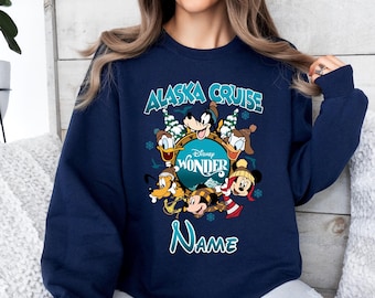 Personalized Mickey & Friends Disney Alaska Cruise Shirt, Disney Wonder Shirt, Alaska Family Cruise Trip 2026, Alaska Disney Cruise tee
