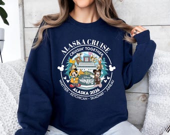Personalized Mickey & Friends Disney Alaska Cruise Shirt, Disney Wonder Shirt, Alaska Family Cruise Trip 2026, Alaska Disney Cruise tee