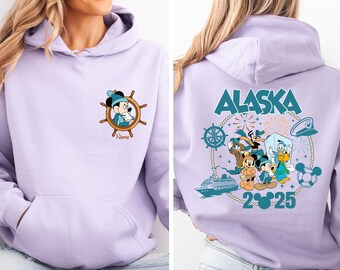 Camiseta de la tripulación del crucero por Alaska, camiseta de vacaciones familiares con Mickey y sus amigos.