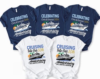 Customizable Anniversary Cruise Shirts: Personalized Family Vacation Tees