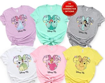 Camisetas familiares de viaje a Disney 2026, camiseta de vacaciones de princesas Disney, camisetas Disney a juego, atuendo de Disney World, camiseta Disney personalizada