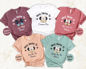 Custom Most Likely To Disney Trip Shirt, Matching Disney Most Likely To Group Tee, Funny Disney Vacation Shirt, Disneyworld Trip 2026 Shirts