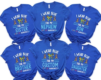 Autism Awareness Shirt: Custom Puzzle Ribbon Matching Tee