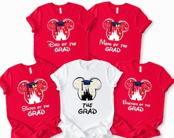 Mickey Graduation Family Shirts, Castle Tassel Class of 2024 Apparel
