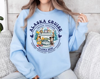 Personalized Mickey & Friends Disney Alaska Cruise Shirt, Disney Wonder Shirt, Alaska Family Cruise Trip 2026, Alaska Disney Cruise tee