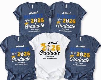 Graduation Photo Shirt, Custom 2026 Grad Family Matching Tees