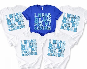 Autism Awareness Shirt: 'I Wear Blue' Tee, Neurodiversity Inclusion