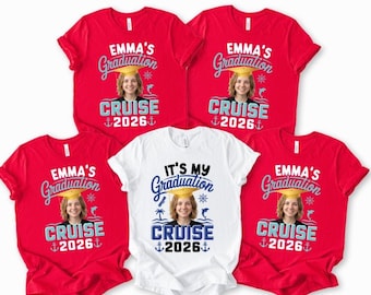 Graduation Photo Shirt, Custom 2026 Grad Family Matching Tees