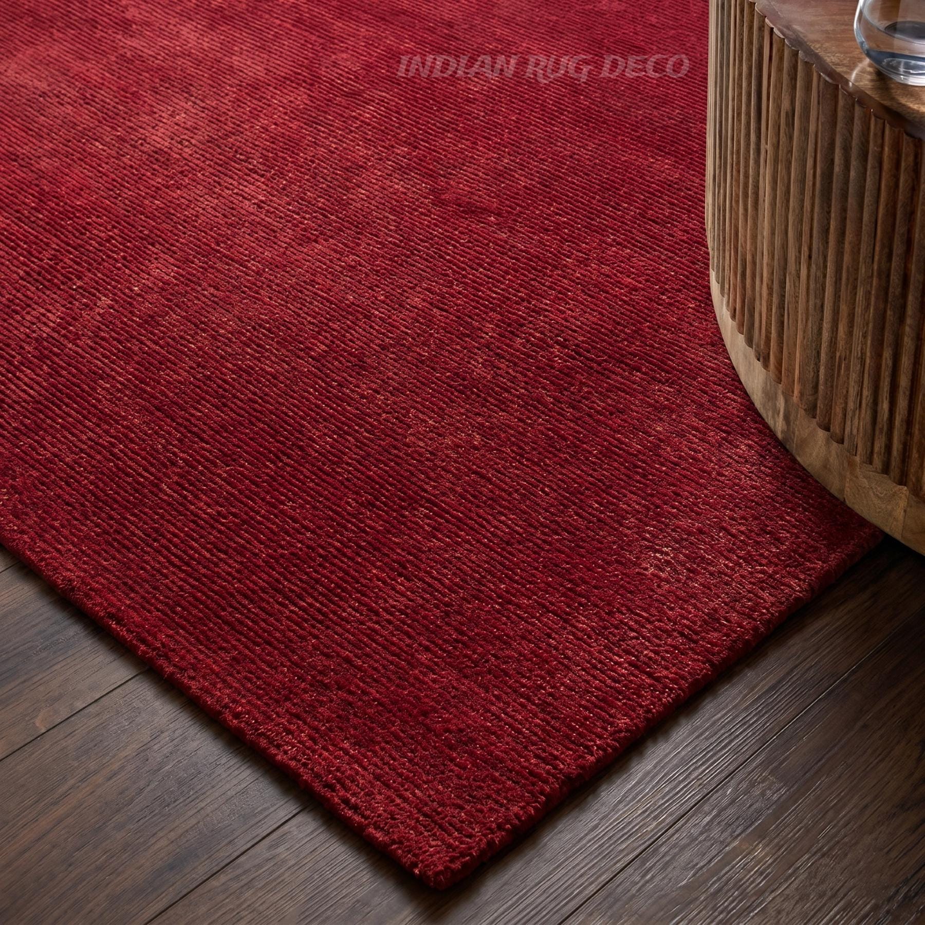Long Red Rugs Ruby Red 8x10 Hand Tufted Rug Textured Cut Loop Wool Area Carpet for ...