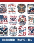USA 250th Anniversary SVG PNG Bundle, Patriotic America 250 Years 1776-2026, We The People Independence Day Cricut Digital Download product logo