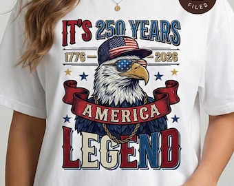 USA 250th Anniversary PNG, Vintage Eagle Sunglasses, Retro Patriotic America Legend 1776-2026, 4th of July Digital Download