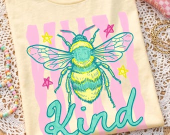Be Kind Png, Kindness Striped Mental Health Shirt Design, Preppy Summer Bee Sublimation, Everyday Women Positivity Digital Download