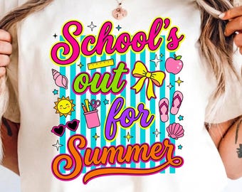 School Out For Summer SVG PNG, Teacher Appreciation Sublimation, Kids Summer Break Digital Download Design Files For Your SB Boutiques!!
