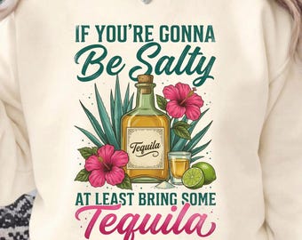 Funny Summer Salty Bring The Tequila SVG PNG, Retro Summer Vibes Drinking Svg Png Sublimation, Adult Humor Digital Download File