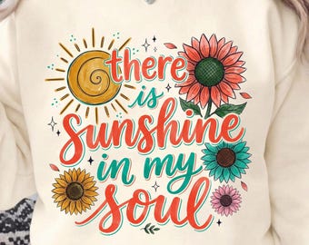 Boho Summer Sunshine In My Soul SVG PNG, Floral Coquette Hippie Sublimation, Bright Girly Digital Download Design Files For SB Boutiques