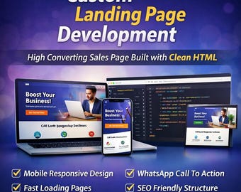 Custom HTML Landing Page Development