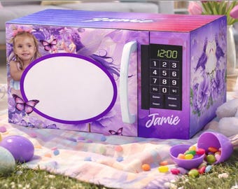 Purple Butterfly Fairy Basket Microwave Box Template | Printable Treat Box (Editable Download)