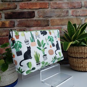 Cats, fabric, zipper pouch, make up bag, cosmetic pouch, catlady image 4
