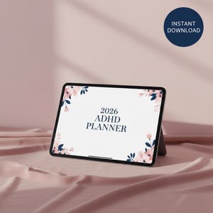 Planejador digital para TDAH 2026, ferramenta de função executiva, hub minimalista Neurospicy, PDF para Goodnotes no iPad bege, organizador para a vida adulta.