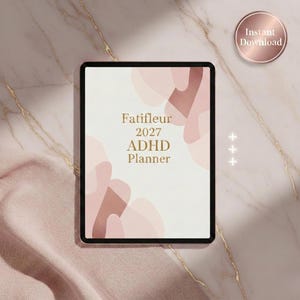 2027 ADHD Planner Minimalist Life Agenda, Executive Function Organizer, Neurodivergent Adult Professional, iPad Goodnotes PDF