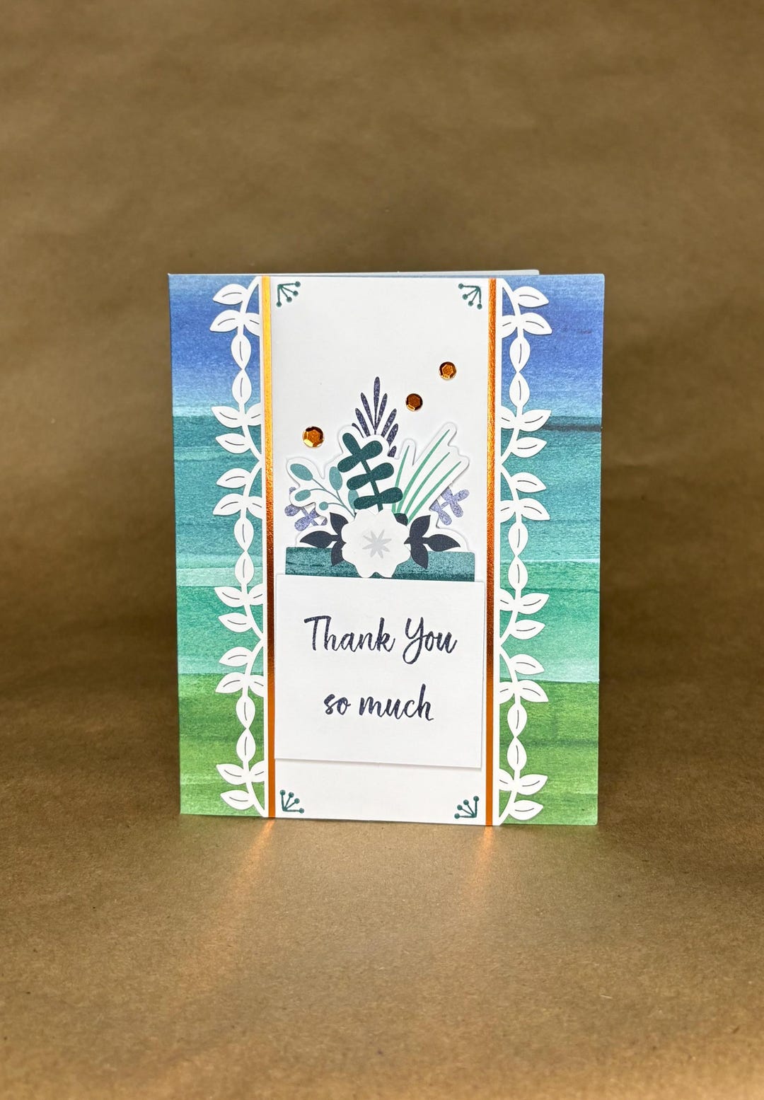 Thank You Card - Handmade - Watercolor - Etsy