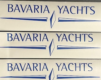 Vervangende stickers van Bavaria Yachts - Set van 3 of 4 - Vinylstickers van maritieme kwaliteit voor zeilboten - UV-bestendig