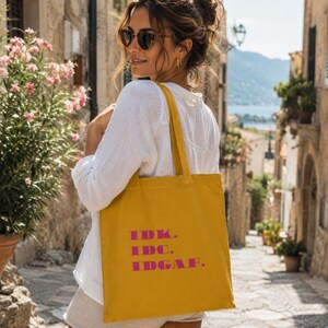 Statement Tote Bag Baumwolltasche Stoffbeutel Einkaufstasche Nachhaltige Tragetasche Geschenk Minimalistisch Hipster Shopper