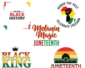 Juneteenth Freedom SVG Bundle | 1865 Black History SVG PNG Ai Pdf Jpg | African American Pride Designs | Cricut Shirt Files