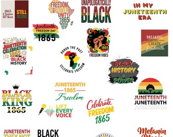 Juneteenth SVG Bundle 20 Designs | Black History 1865 | Freedom Day African American Pride Cricut Files | Juneteenth Mega Bundle