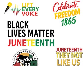 Juneteenth Black History SVG Bundle | 1865 Freedom Day SVG PNG Ai Pdf Jpg | African American Pride Cricut Files | Juneteenth Shirt Designs
