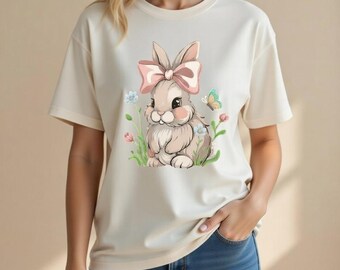 Retro Osterhase PNG, Frohe Ostern Kokette Hase PNG, Vintage Frühling Ostern Shirt Design, Süßer Hase Sublimation Download