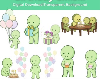 Smiski Style SVG Bundle 8 Pack | Cute Glow Character PNG AI Pdf Jpg | Kawaii Mini Figures Clipart | Cricut Silhouette Files | Digi Download