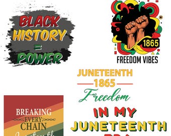 Juneteenth 1865 SVG Bundle | Black History Month SVG PNG Ai Pdf Jpg | Freedom Day Shirt Designs | African American Pride Cricut Files