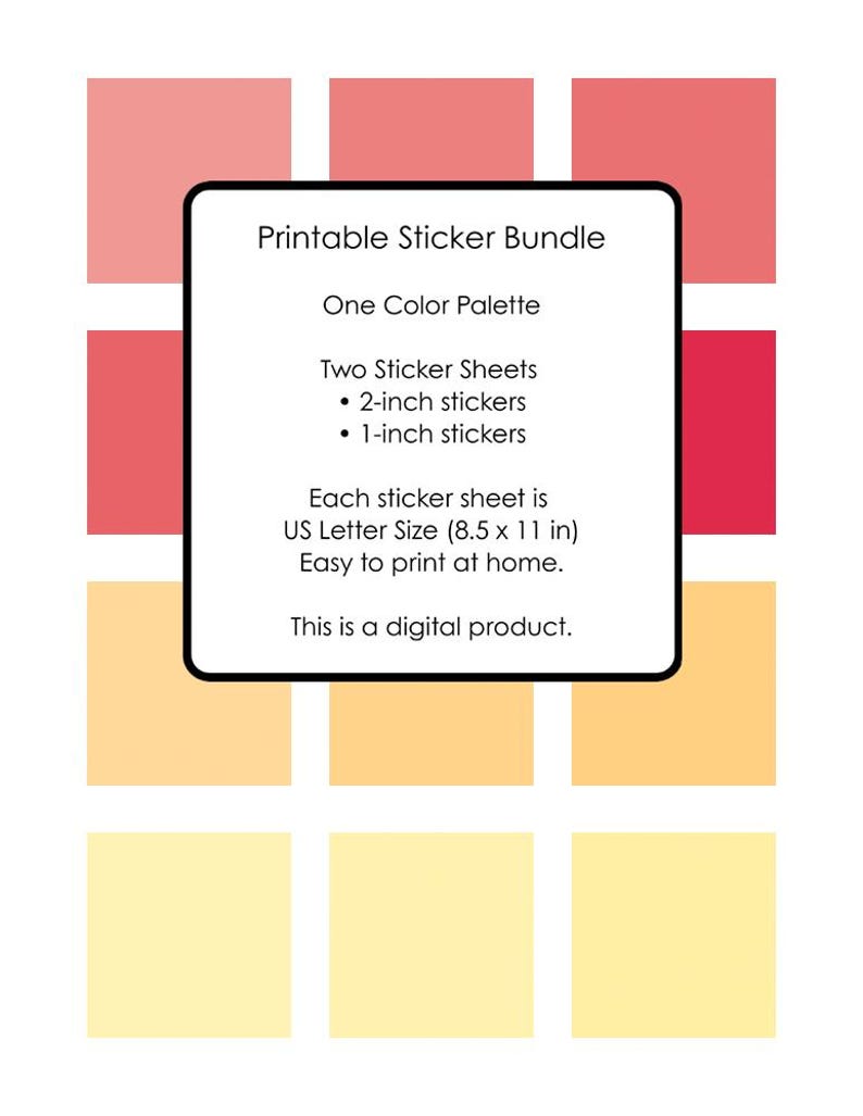 Printable Color Palette Stickers | Strawberry Shortcake | Scrapbooking ...