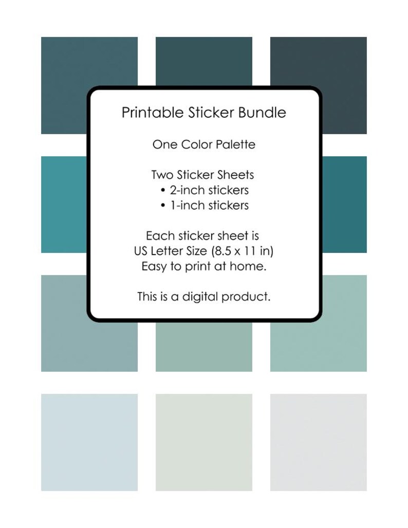 Printable Color Palette Stickers | Crystal Spark | Scrapbooking ...