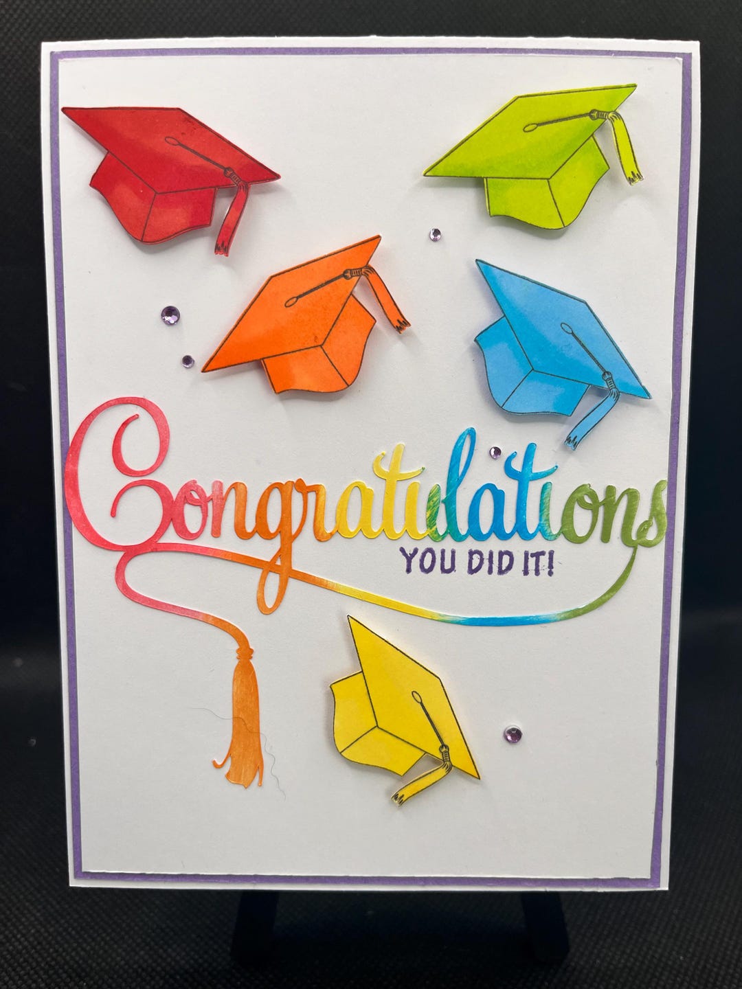 Congratulations Graduation Card – Colourful Caps – You Did It ...