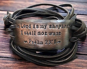 The Lord is My Shepherd Psalm 23:1 Bracelet