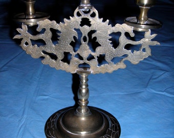 Brass dragon candle holder, made in China