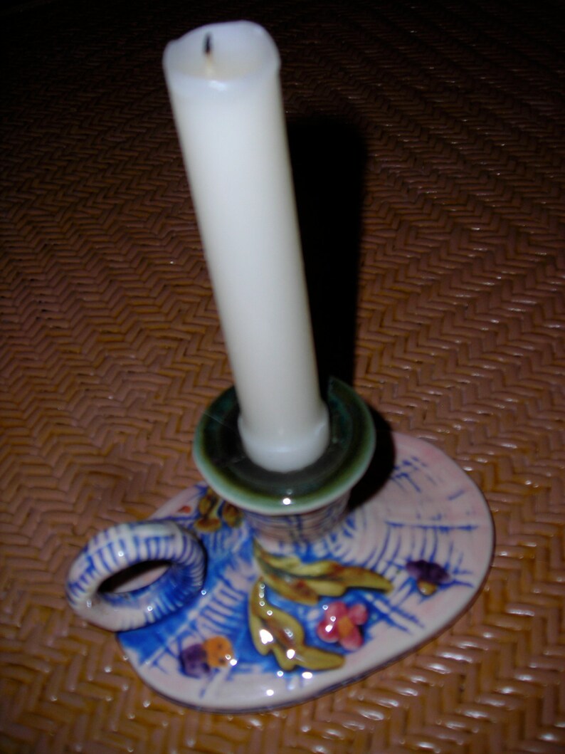 Hull 1955 Pottery Candle Holder Etsy