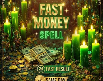 Blixtliknande pengaflödesritual. Brådskande överflödsenergi. Attrahera finanser och inkomstgenombrott. Manifestation av rikedom.