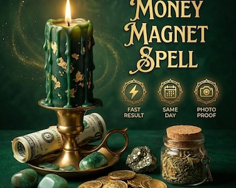 Pengamagnetbesvärjelse för snabb attraktion av rikedom, ritual för manifestation av kassaflöde, ekonomisk lyckobringare, kraftfull aktivering av välståndsenergi