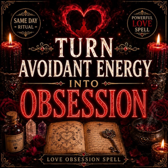 Avoidant To Obsessed Love Spell, Twin Flame Attraction Ritual, Love Obsession Spell, Romantic Magnetism, Same Day Casting